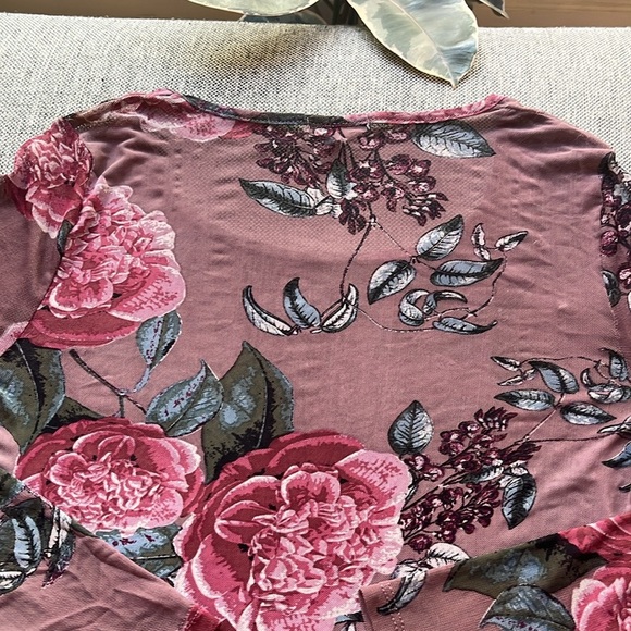 Y2K Vintage Sheer “Night Garden” Floral Top, Circa 2005 - Picture 14 of 16